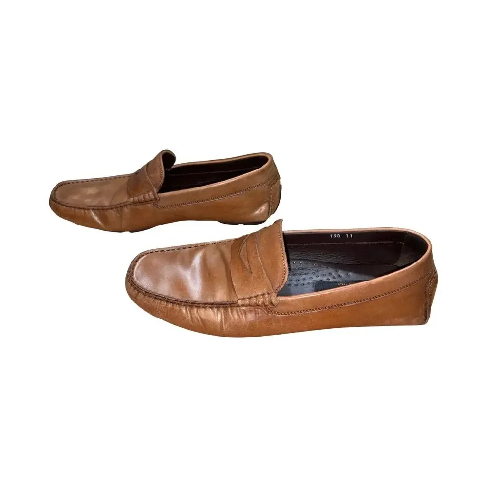 To Boot New York Adam Derrick Brown Leather Penny Loafers   Size: 11